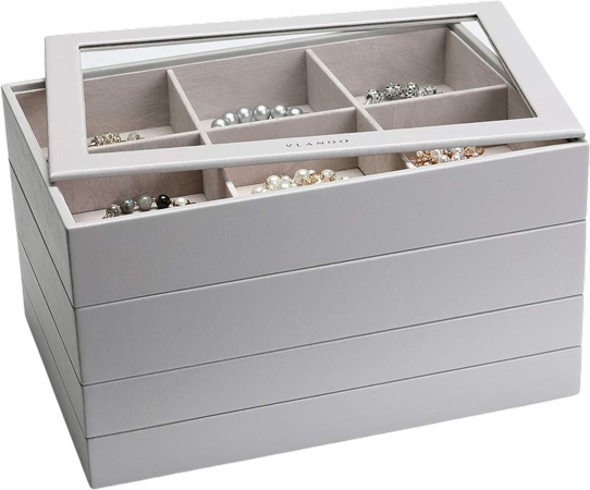 Stackable Jewelry Organizer with Drawer Trays