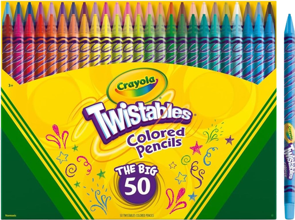 Twist-Up Art Pencil Set (50 Colors)