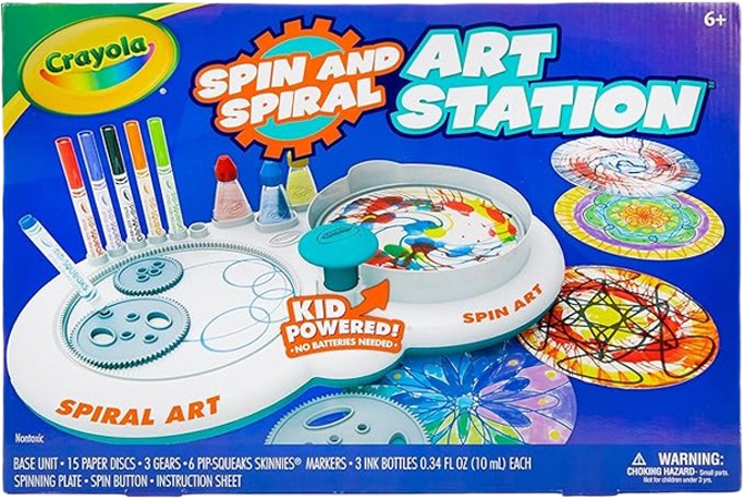 2-in-1 Crayola Spiral Art Station with Spin Creator