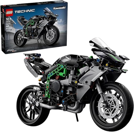 LEGO Technic Kawasaki Ninja H2R med Fungerande Växellåda