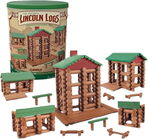 Classic Wood Lincoln Logs Village Builder