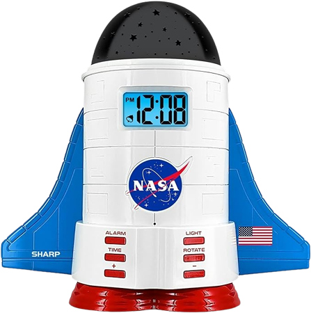 Space Shuttle Alarm Clock with Glowing Wings