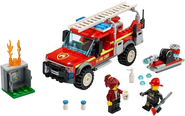 Interactive LEGO Fire Rescue Truck with Water Cannon