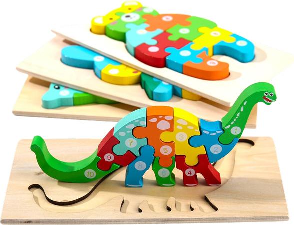 Animal Friends Wooden Growth Puzzles