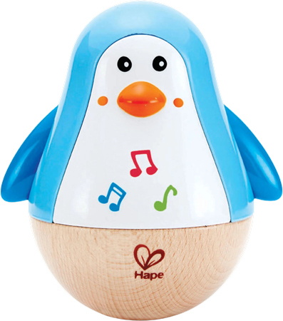 Le Pingouin Culbuto Musical en Bois