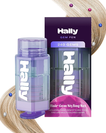 Aplicador de Gemas para el Cabello con Botón