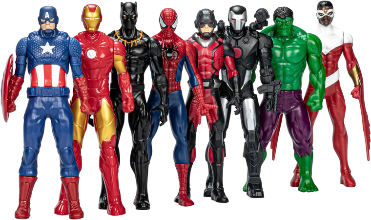 Marvel Superhelden Actiefigurenset met 8 Figuren