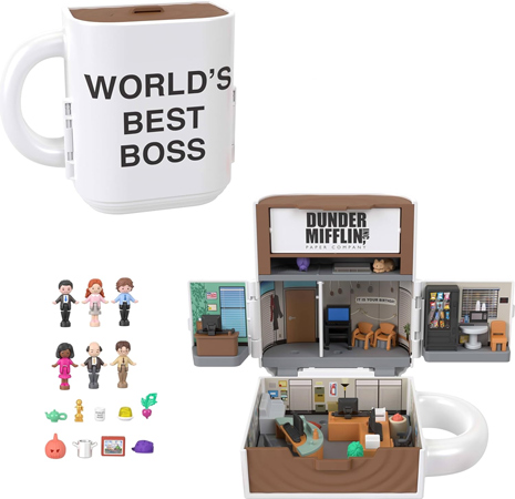 Miniaturowe biuro z serialu The Office ukryte w kubku