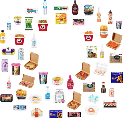 Capsules mystères Mini Brands avec épicerie miniature