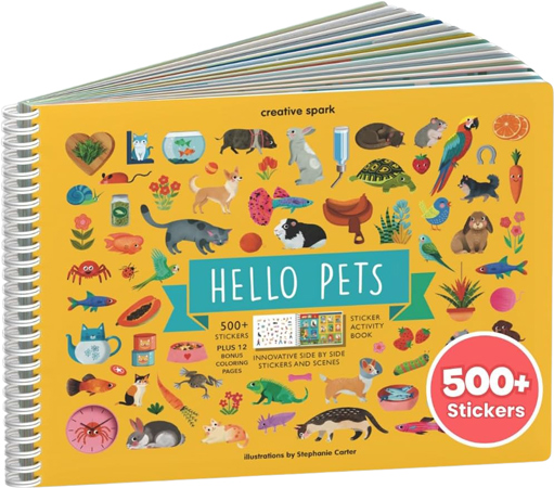 Libro de Pegatinas de Mascotas Cupkin con Más de 500 Stickers Reutilizables