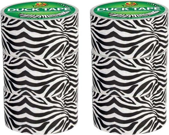 Duck Brand Klebeband mit Zebramuster (6er-Pack)