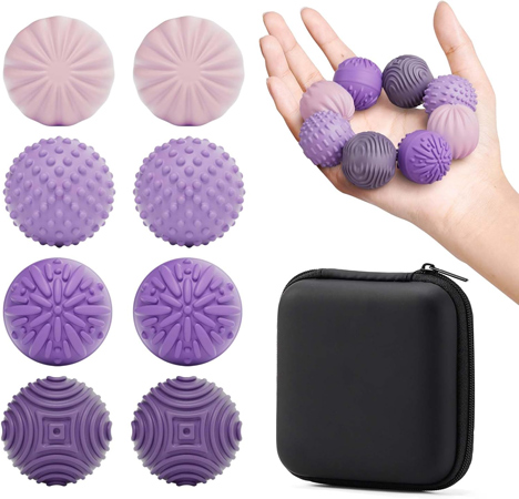 Magnetische Fidget Ballen van Siliconen (Set van 8)