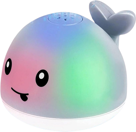 Lichtgevende walvis badspeelgoed met fontein