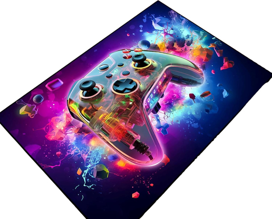 Gaming-Controller-Teppich für Jungenzimmer