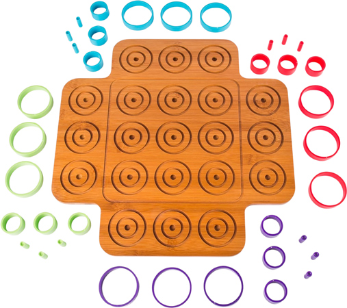 Jeu de stratégie Otrio en bois