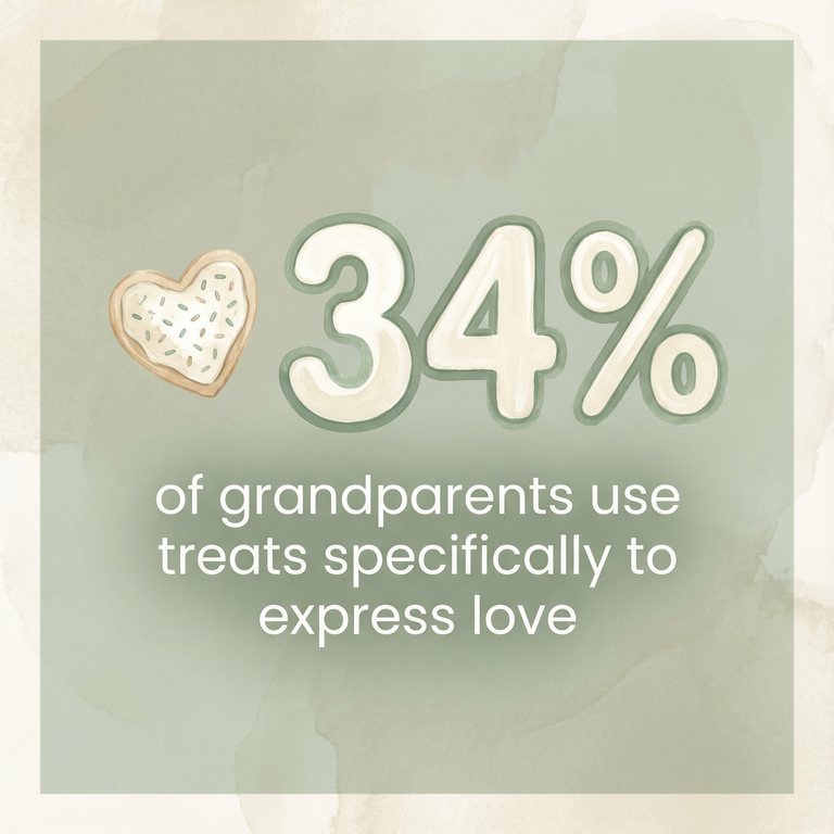 Stat showing 34 percent of grandparents use treats specifically to express love