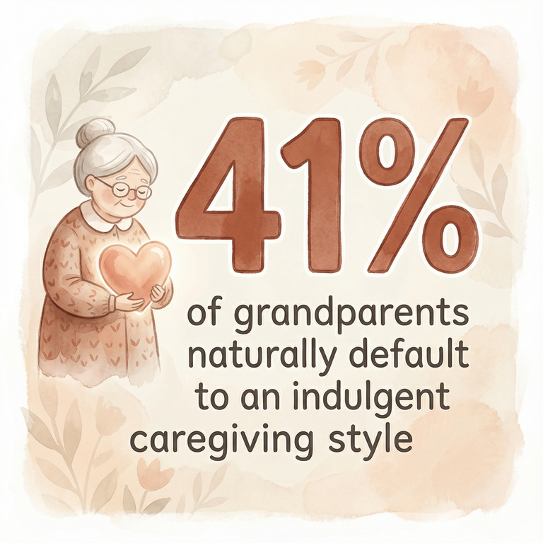 Stat showing 41 percent of grandparents use indulgent caregiving style