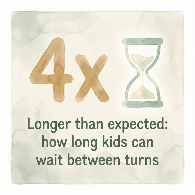 Stat showing children wait 4 times longer than expected between gift-opening turns