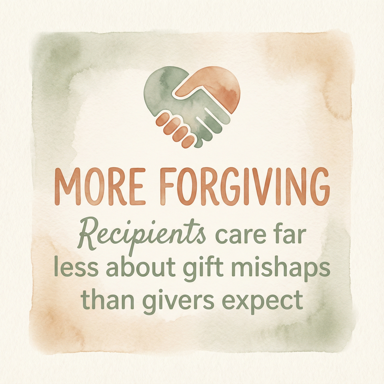 Stat showing recipients care far less about gift mishaps than givers expect