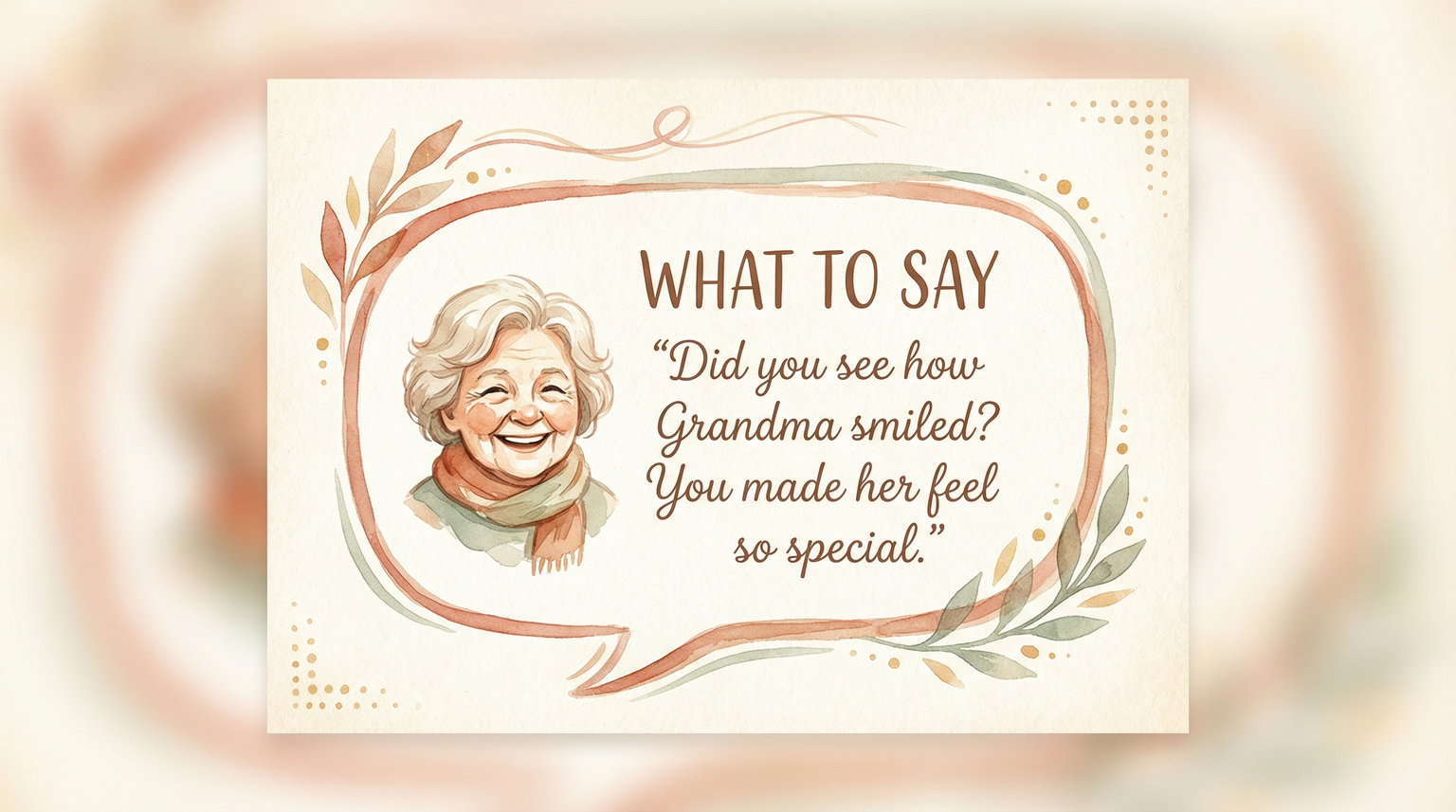 Script card showing what to say when pointing out gift recipient reactions