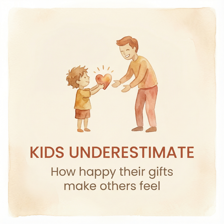 Stat showing kids underestimate how happy their gifts make others feel