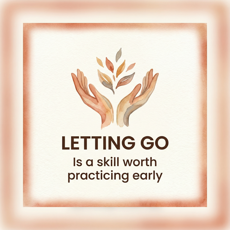 Stat box with quote about letting go being a skill worth practicing early