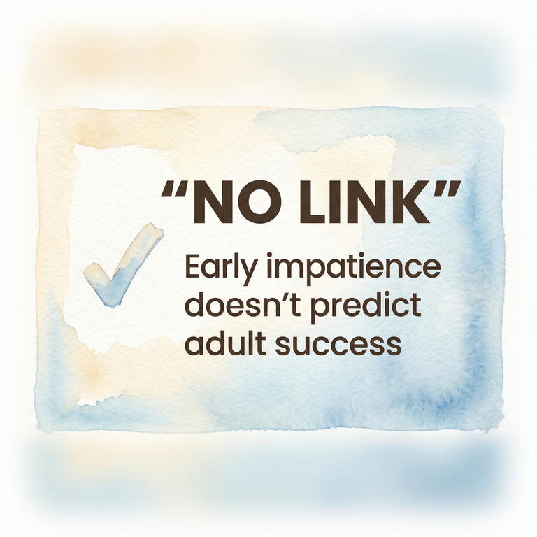 Stat showing no link between early impatience and adult success