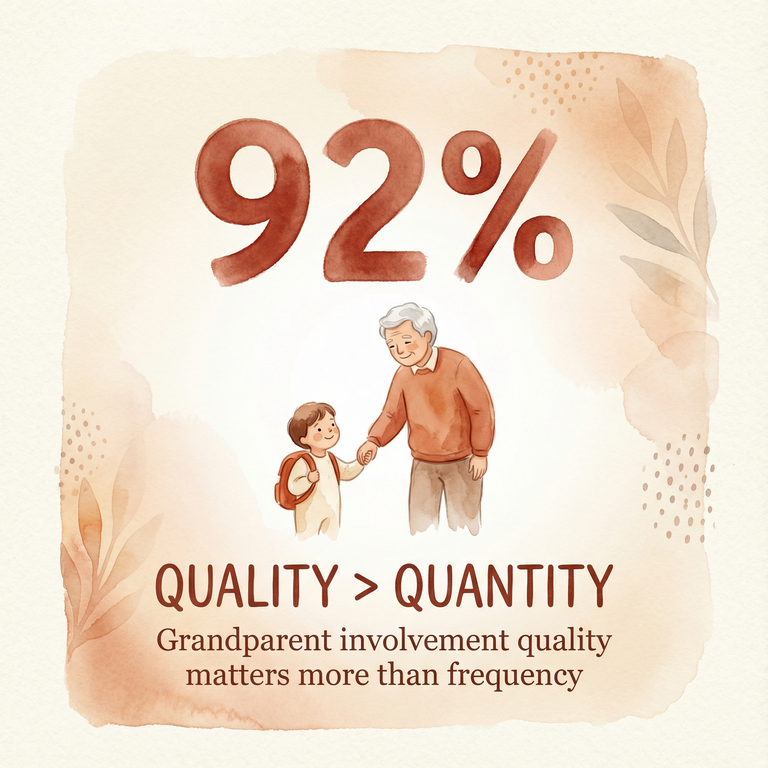 Stat showing grandparent involvement quality matters more than frequency