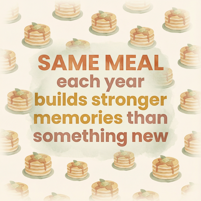 Stat showing same birthday meal each year builds stronger memories than something new