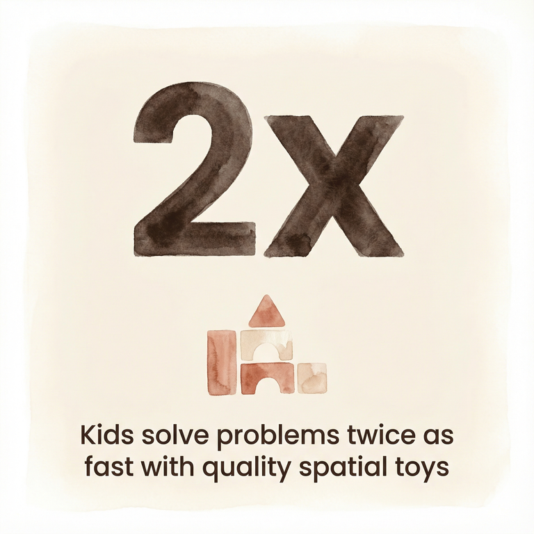 Stat showing kids solve problems twice as fast with quality spatial toys