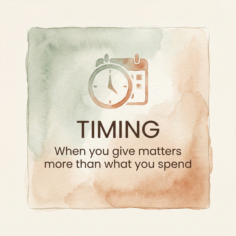 Stat showing timing of gifts matters more than what you spend