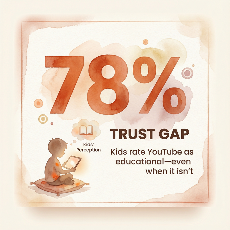 Stat showing kids rate YouTube as educational even when content isn't actually educational